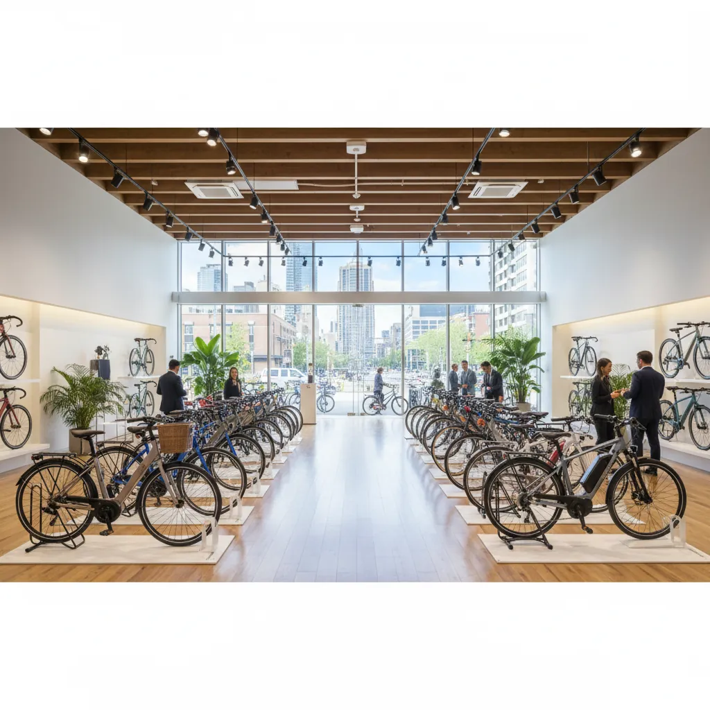 Kraan Tweewielers showroom met diverse fietsen
